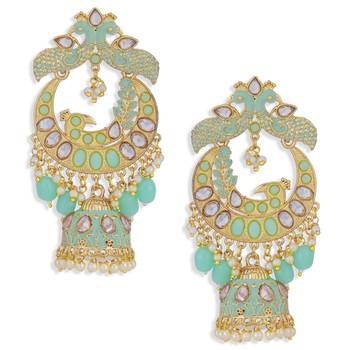 Blue pearl earrings 2