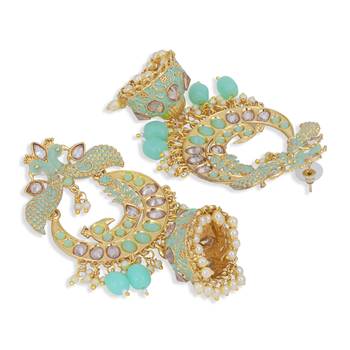 Blue pearl earrings 3