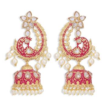 Pink pearl earrings 2