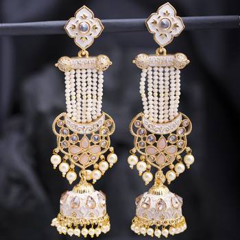 White pearl earrings 1