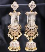 White pearl earrings