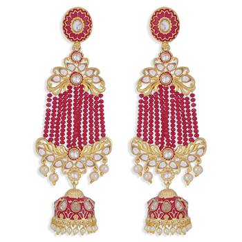 Pink pearl earrings 2
