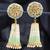 Blue pearl earrings