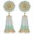Blue pearl earrings