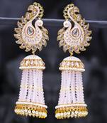 White pearl earrings