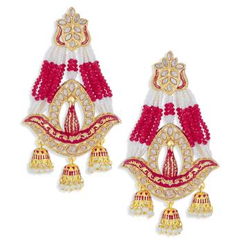 Pink pearl earrings 2