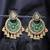 Green pearl earrings