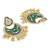 Green pearl earrings