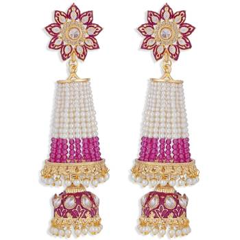 Purple pearl earrings 2