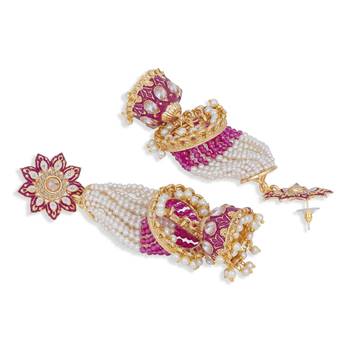 Purple pearl earrings 3