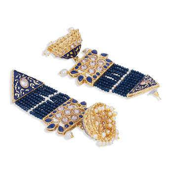 Blue pearl earrings 3