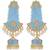 Blue pearl earrings