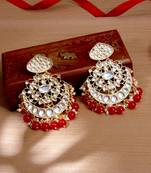 Red pearl earrings