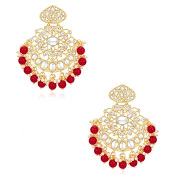 Red pearl earrings 2