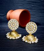 Gold pearl earrings