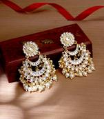 Gold pearl earrings