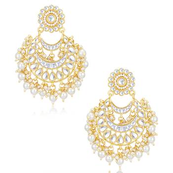 Gold pearl earrings 2