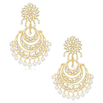 Gold pearl earrings 2