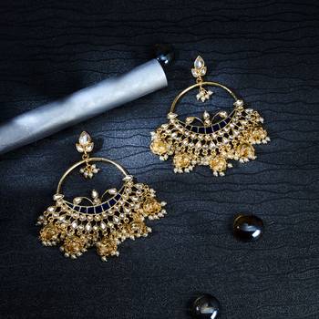 Blue pearl earrings 1
