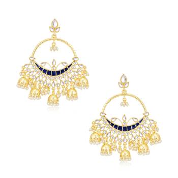 Blue pearl earrings 2