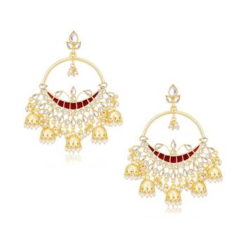 Maroon pearl earrings 2