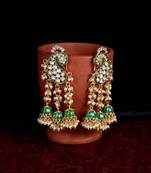 Green pearl earrings