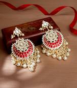 Red pearl earrings