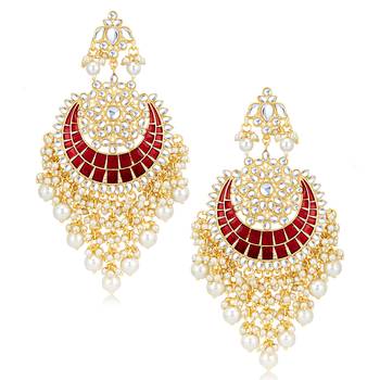 Red pearl earrings 2