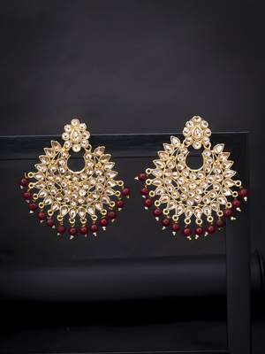 Maroon earrings 1