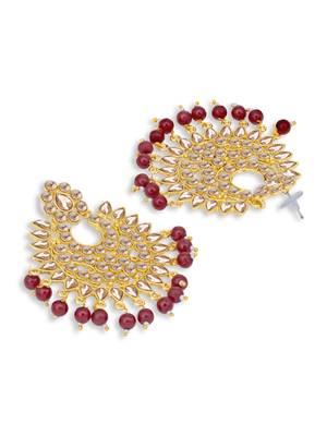 Maroon earrings 2