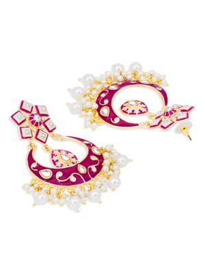 Pink pearl earrings 2