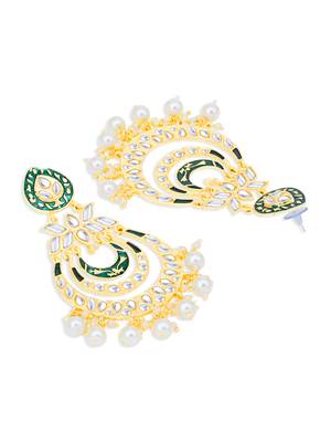 Green pearl earrings 2