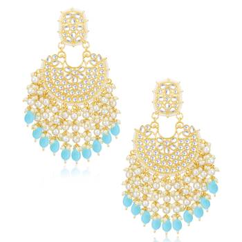 Blue pearl earrings 3