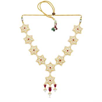 Maroon pearl necklace sets 3