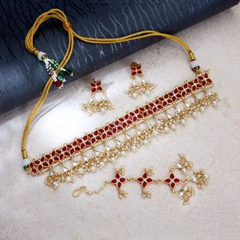 Red pearl necklace sets 1