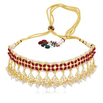 Red pearl necklace sets 3