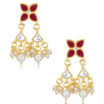 Red pearl necklace sets 4