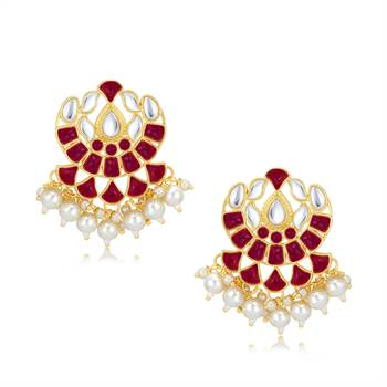 Red pearl necklace sets 4