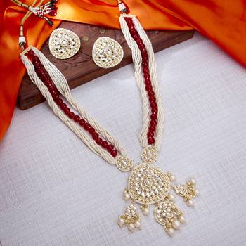 Maroon pearl necklace sets 1