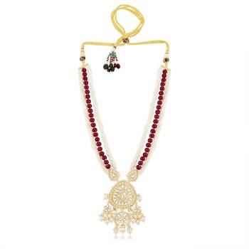 Maroon pearl necklace sets 3
