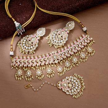 Pink pearl necklace-sets 1