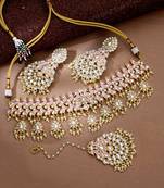 Pink pearl necklace-sets