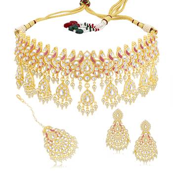 Pink pearl necklace-sets 2