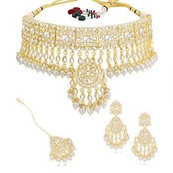 White pearl necklace sets 2
