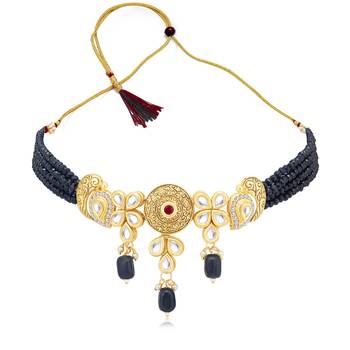 Black pearl necklace-sets 3