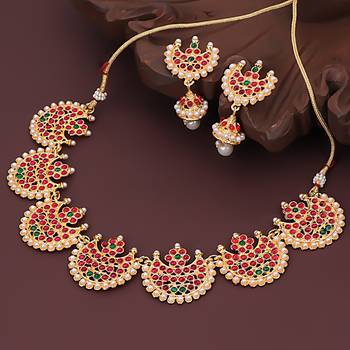 Multicolor pearl necklace sets 1