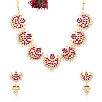 Multicolor pearl necklace sets 2