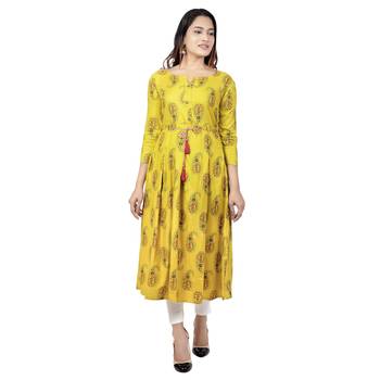 Light-green printed cotton kurtas-and-kurtis 1