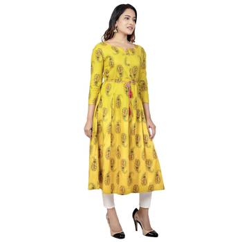 Light-green printed cotton kurtas-and-kurtis 3