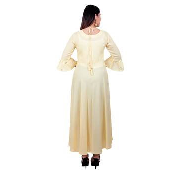 Yellow embroidered cotton kurtas-and-kurtis 2